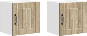 vidaXL Dulap de bucătărie 2 pcs Stejar Sonoma 40 x 31 x 40 cm