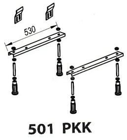 Set picioare cada pentru Kolpasan Elektra 190x90 cm