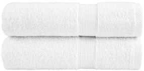 vidaXL Prosoape de duș premium SOLUND 2 buc alb 70x140cm 600 gsm