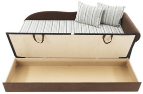 Divan extensibil, maro/bej/auriu/model, dreapta, AGA D