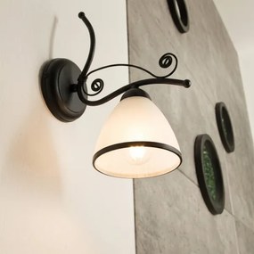 Aplica de perete RETRO 1x E27/60W/230V negru/alb