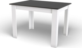 OFERTA Masa de dining neagra cu picioare albe MADO 120x80 calitate II
