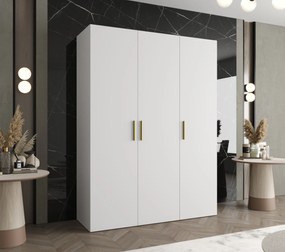Dulap de haine 150 cm Borry 1 (alb + Auriu). 1125760