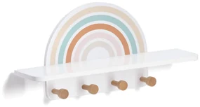 Cuier de perete RAINBOW cu polita