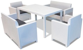Set din technorattan Nebraska Apetito 6 alb Bica
