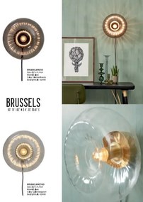 Plafoniera din sticla Brussels negru/ antracit