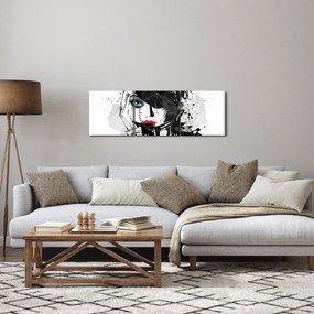 Tablou - Femeia misterioasă (cu ceas) (90x30 cm)