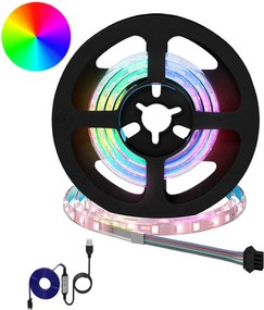 vidaXL Bandă LED 12 pcs Negru și transparent 550 mm Cupru și Plastic