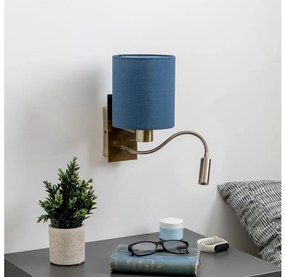 Lampă LED de perete Brilagi NUBILA 1xE27/25W/230V + LED/3W alamă/albastru închis