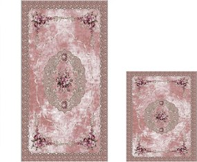 set de covoare pentru baie, 2 piese, pudră