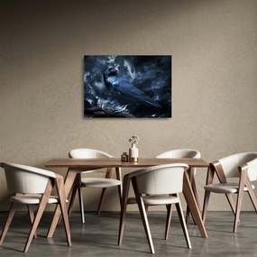 Tablou pe sticlă - Corbul (70x50 cm)