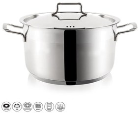 Oală din oțel inoxidabil cu capac Orion Anett 9,5 l
