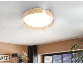 Plafonieră albă/în culoare naturală LED VALCASOTTO – EGLO