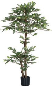 Outsunny Arbre Artificiel Plante Artificiel ficus Inaltime 1,5 m Trunchi Ramuri Liane Imitation Moss Feuilles Grand realism Ghiveci Inclus | Aosom Romania