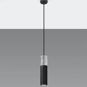 Sollux SL.0650 - Lustr BORGIO 1xGU10/40W/230V beton/metal negru