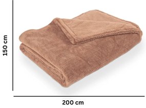 Pătură maro din micropluș/cocolino 150x200 cm Pippa – Tiseco Home Studio