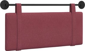 vidaXL Cap de pat suspendat Simplu Roșu Vin 110 x 55 x 5 cm țesătură