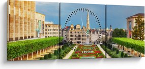 Tablou - Brussels (cu ceas) (90x30 cm)