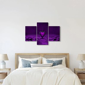 Tablou ci inima violetă (90x60 cm)