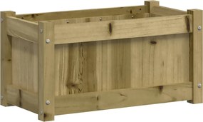 vidaXL Jardinieră de grădină, 60x31x31 cm, lemn de pin impregnat