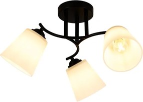 Plafonieră PAFOS, 3xE27, 15W, 230V, negru