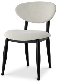 Scaun design elegant LUX Allston, sentier cream/ negru