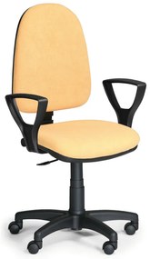 Scaun de lucru Torino cu cotiere, galben