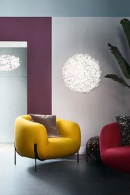 Plafoniera design unicat realizata manual Clizia Medium White, 53cm