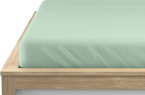 Cearsaf Jersey EXCLUSIVE cu elastic verde menta 90 x 200 cm