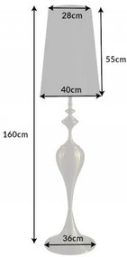 Lampadar, Lampa de podea design deosebit Lucie 160cm, negru-auriu