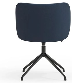 Scaun de sufragerie albastru închis tapițat Mogi – Teulat