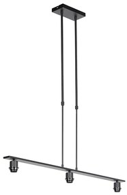 Lampă suspendată neagră fără abajur - Combi 3 Deluxe
