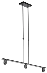 Lampă suspendată neagră fără abajur - Combi 3 Deluxe