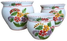 Ghiveci din ceramică model Flori de Câmp  23cm