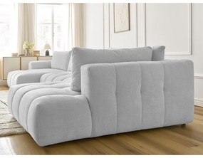 Colțar gri deschis extensibil/cu spațiu de depozitare (cu colț pe partea dreaptă/în formă de "U") Fuji – Bobochic Paris