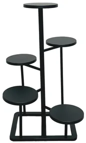Stand de flori în negru - 5 niveluri