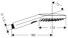 Para de dus Hansgrohe, Raindance Select E 120, cu 3 jeturi, crom