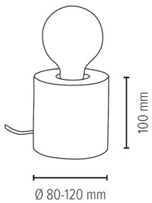 Lampă de masă Spot-Light 76911151 TRABO 1xE27/25W/230V
