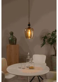 Lustră pe cablu Lucide 45408/22/62 ILONA 1xE27/40W/230V d. 22 cm negru/bej