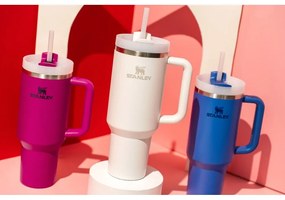 Termos alb cu pai din oțel inoxidabil 1,18 l Quencher H2.0 FlowState Tumbler Frost – Stanley