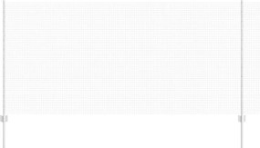 vidaXL Gard cu Stâlp Argintiu 1,2 x 25 m Oțel