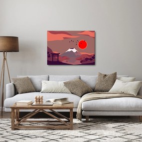 Tablou - Ilustrație a Muntelui Fuji (70x50 cm)