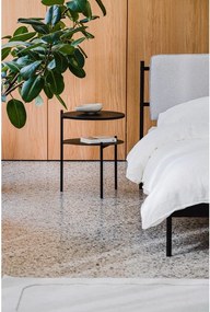 Noptieră neagră cu blat cu aspect de lemn de stejar Tu – noo.ma