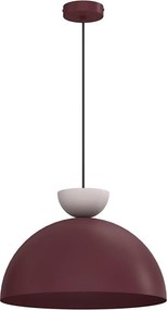 Lustră pe cablu NEVIS, 1xE27/15W/230V, Ø 38 cm, vișiniu