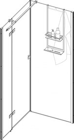 Etajera pentru cabină seria Nero ADM_N52K