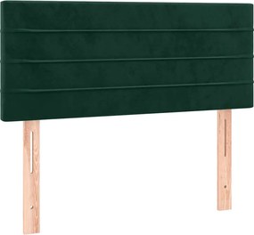 vidaXL Tăblie de pat, verde închis, 90x5x78/88 cm, catifea