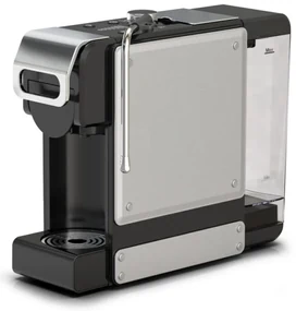 Espressor cafea macinata si capsule 8in1 Oliver Voltz OV51171N8M, 1450W, 1 L, 5 adaptoare, 19 bar, Negru/Argintiu