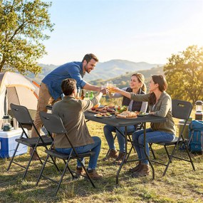 Outsunny măsuțe pentru plajă ușoare mobilier de camping bucătărie plastic pop pliabil pentru banchete | Aosom Romania