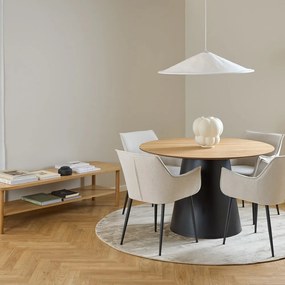 Scaun de sufragerie crem tapițat Bonita – Actona