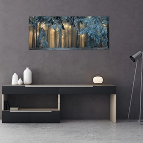 Tablou cu pădure înzăpezită (120x50 cm)